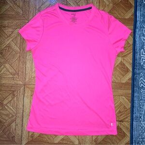 Danskin Now Semi-Fitted Hot Pink Womens T Shirt Size Small